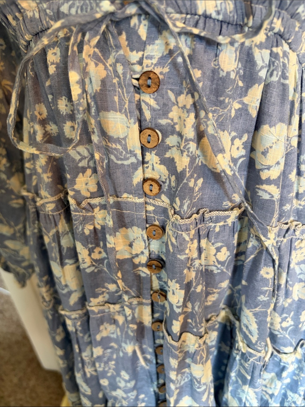 Free People Blue Floral Tiered Maxi Dress - Picture 6 of 6